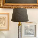 Le Dauphin lamp in silver and gold metal