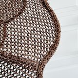 Brown raffia chandelier