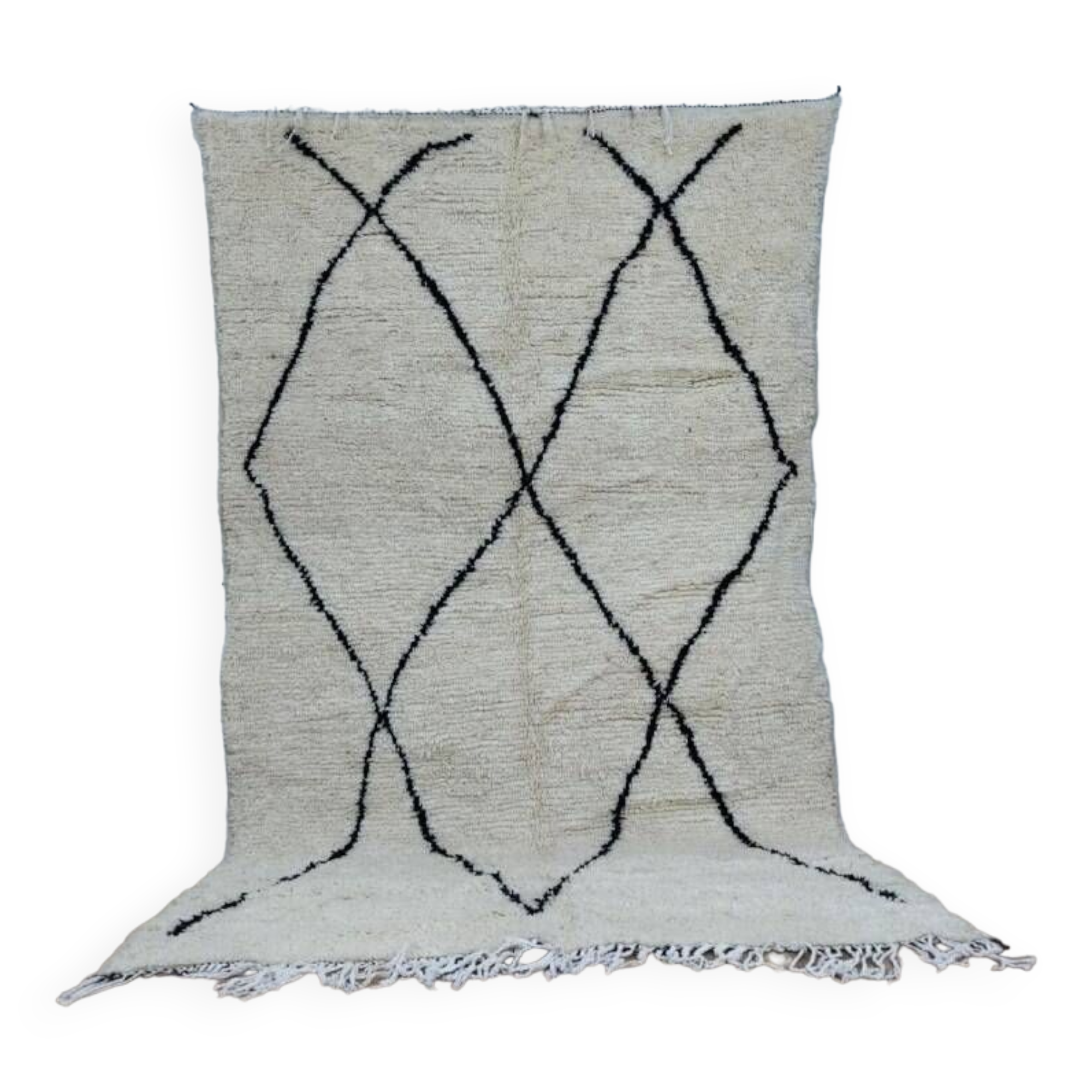 Handmade wool Berber rug 243x143cm