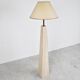 Conical travertine and brass floor lamp, 1970s by Camille Breesch