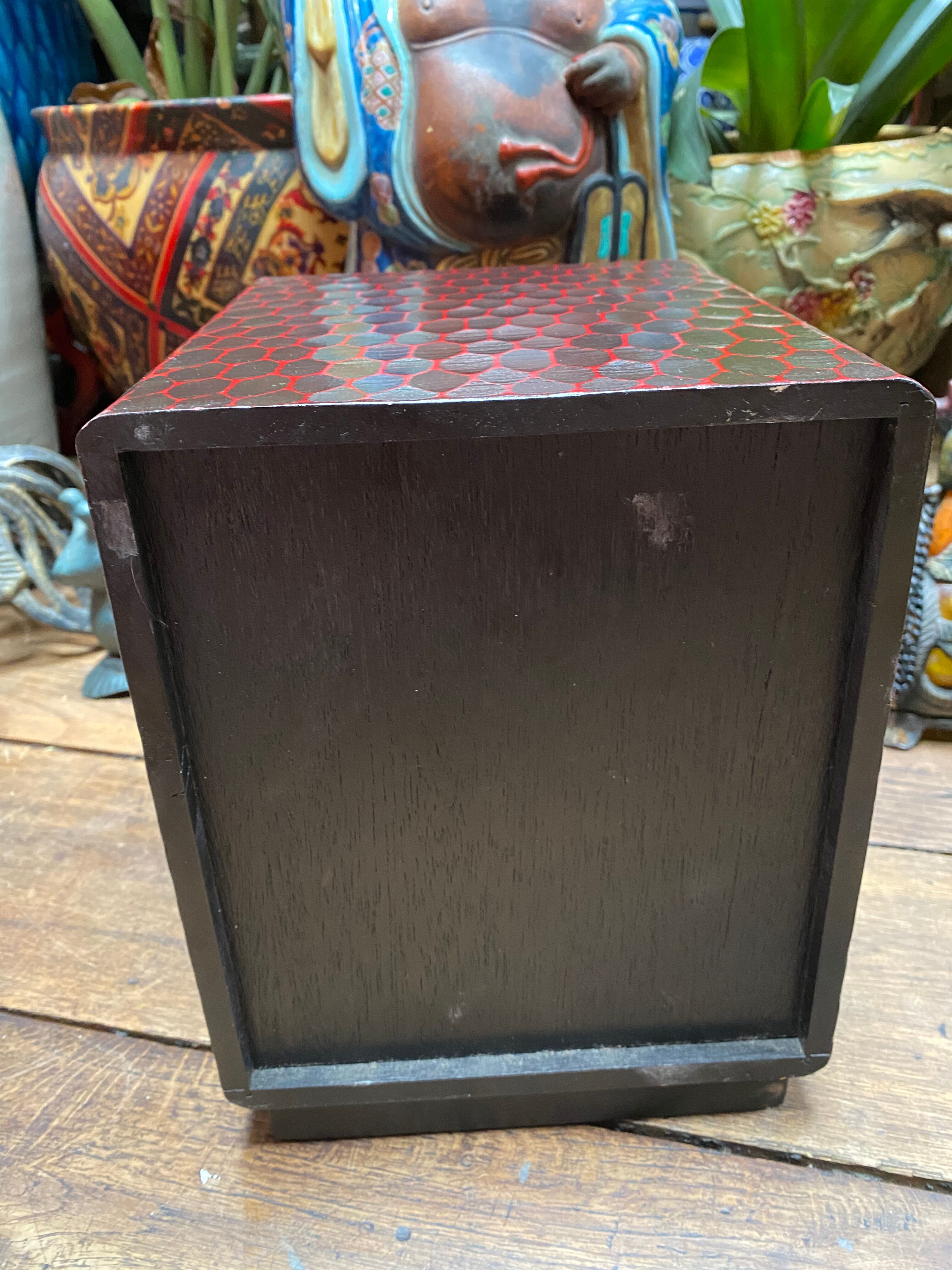 Jewelry box Box Japanese Tansu vintage carved wood