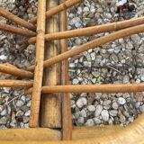 Vintage rattan magazine rack table