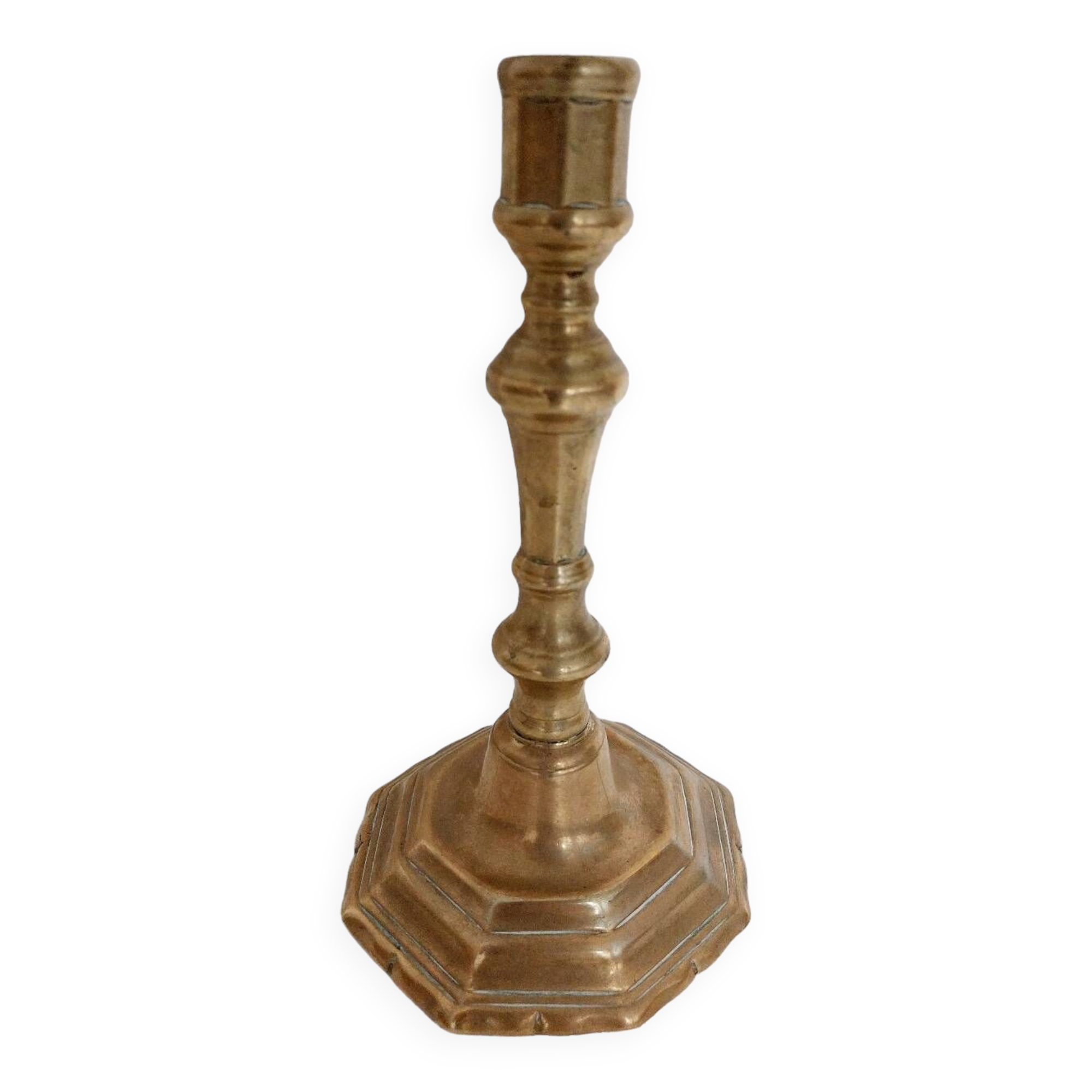 Old brass candle holder