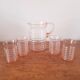 Pink glass orangeade set