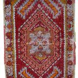 Old turkish carpet yastik handmade 44cm x 86cm 1920s, 1c371