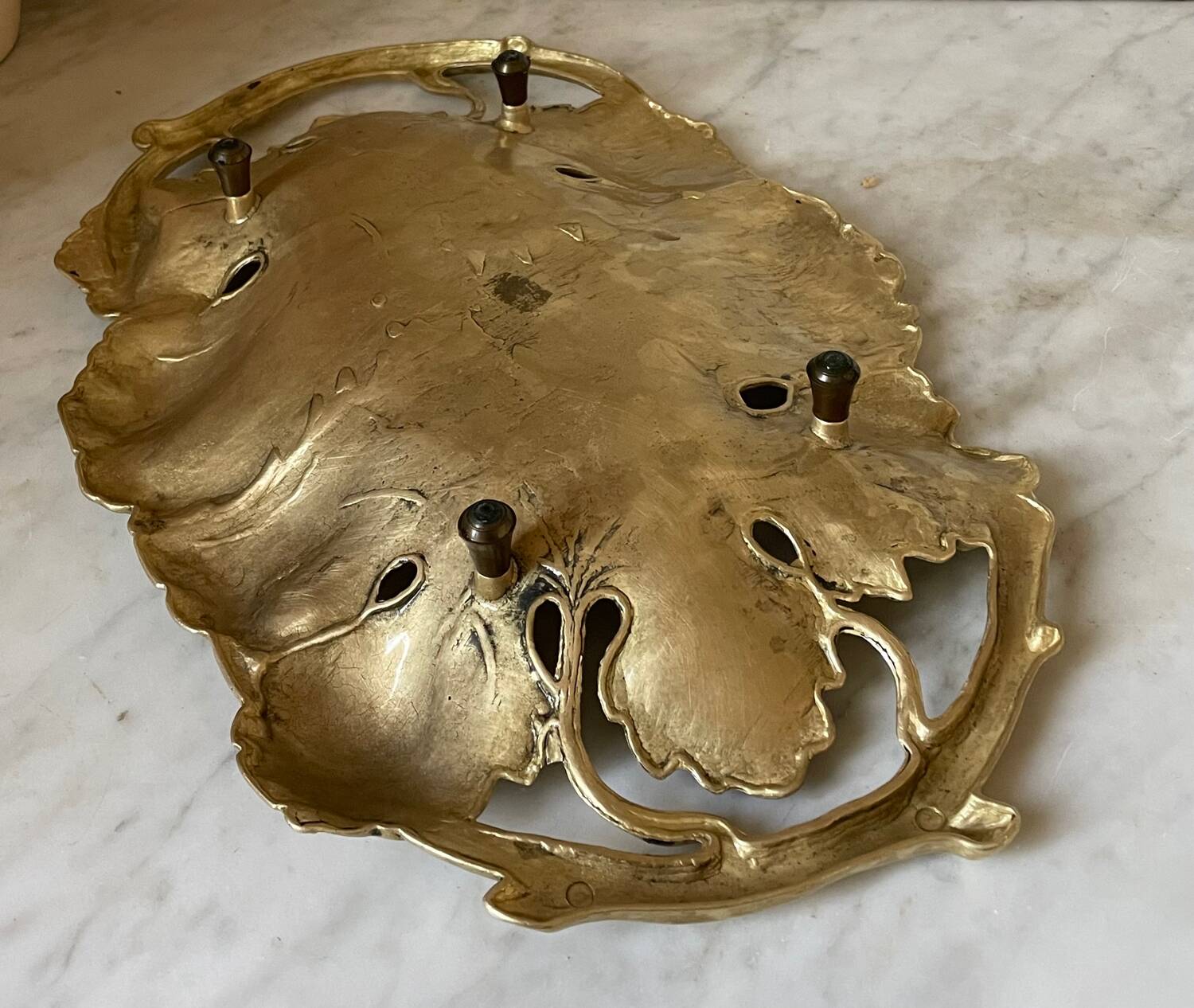 Solid brass fruit bowl