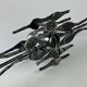60's 70's brutalist wall lamp iron & glass wall sconce design