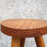 Solid pine tripod stool