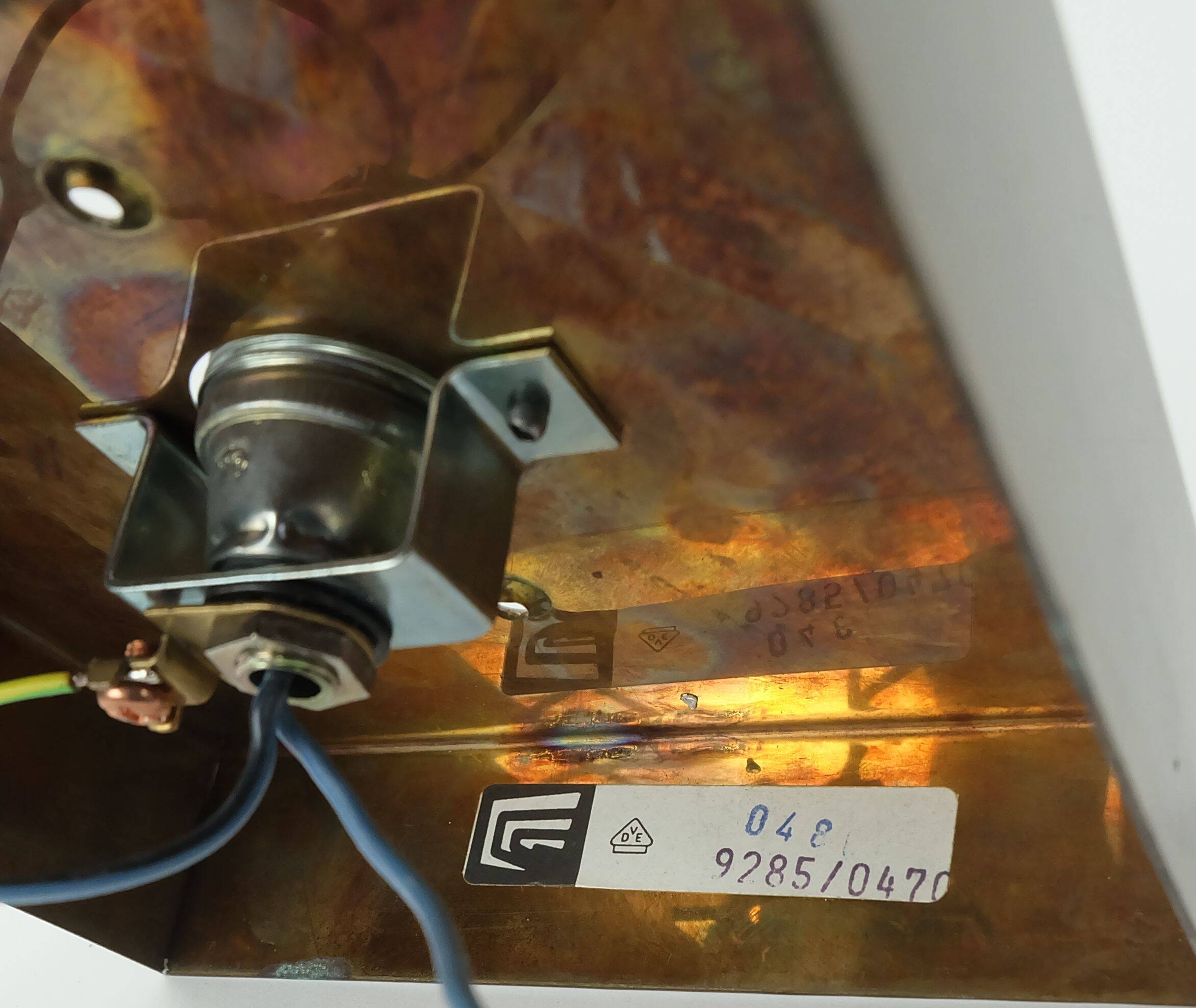 1960s 70s space age sconce by cosack-leuchten metal and thick glass