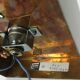 1960s 70s space age sconce by cosack-leuchten metal and thick glass
