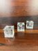 3 molded glass ice cube candle holders