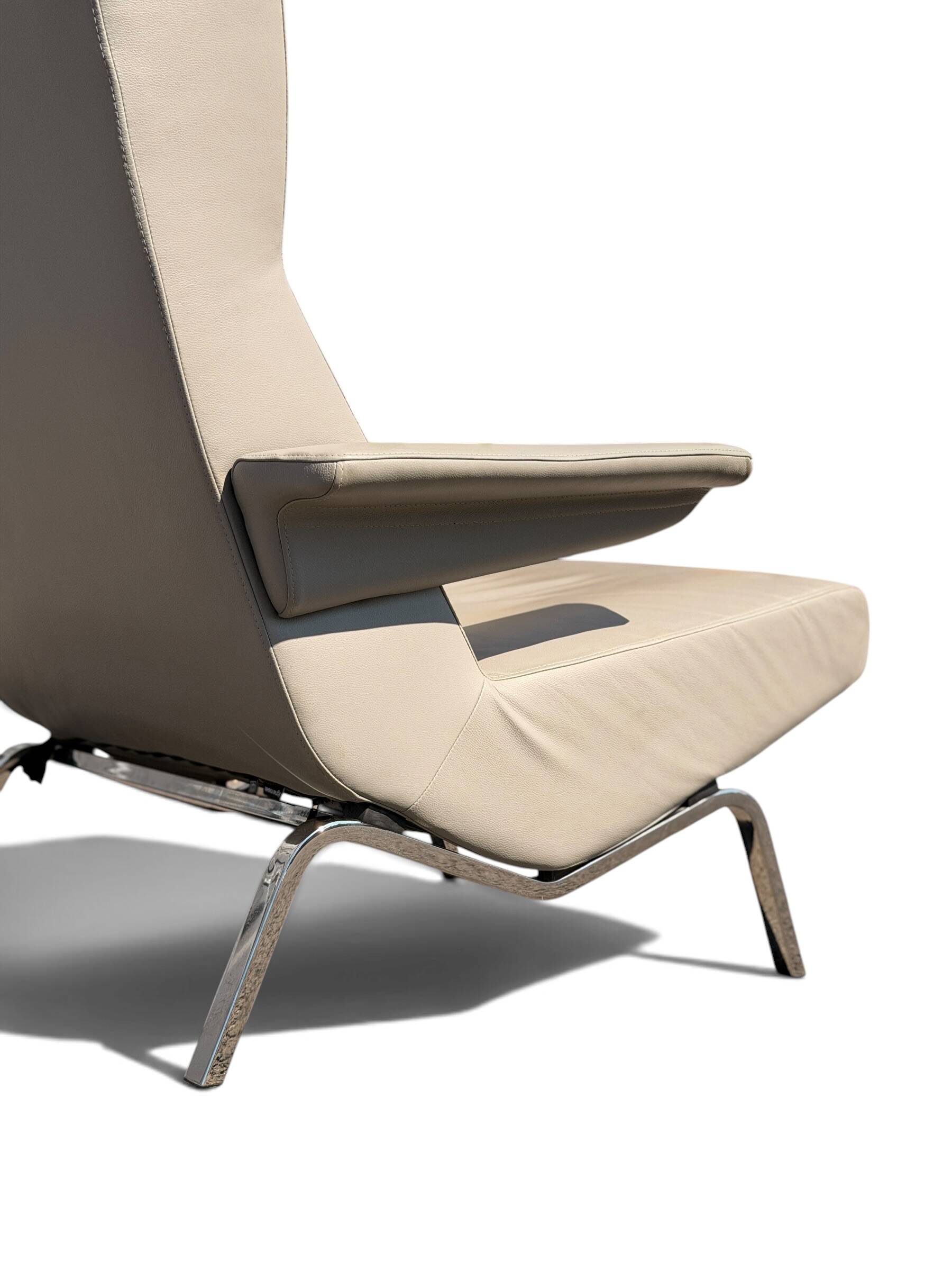 Archi armchair in grey leather by Pierre Paulin - Ligne Roset Edition
