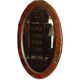 Miroir chinois oval façon cuir