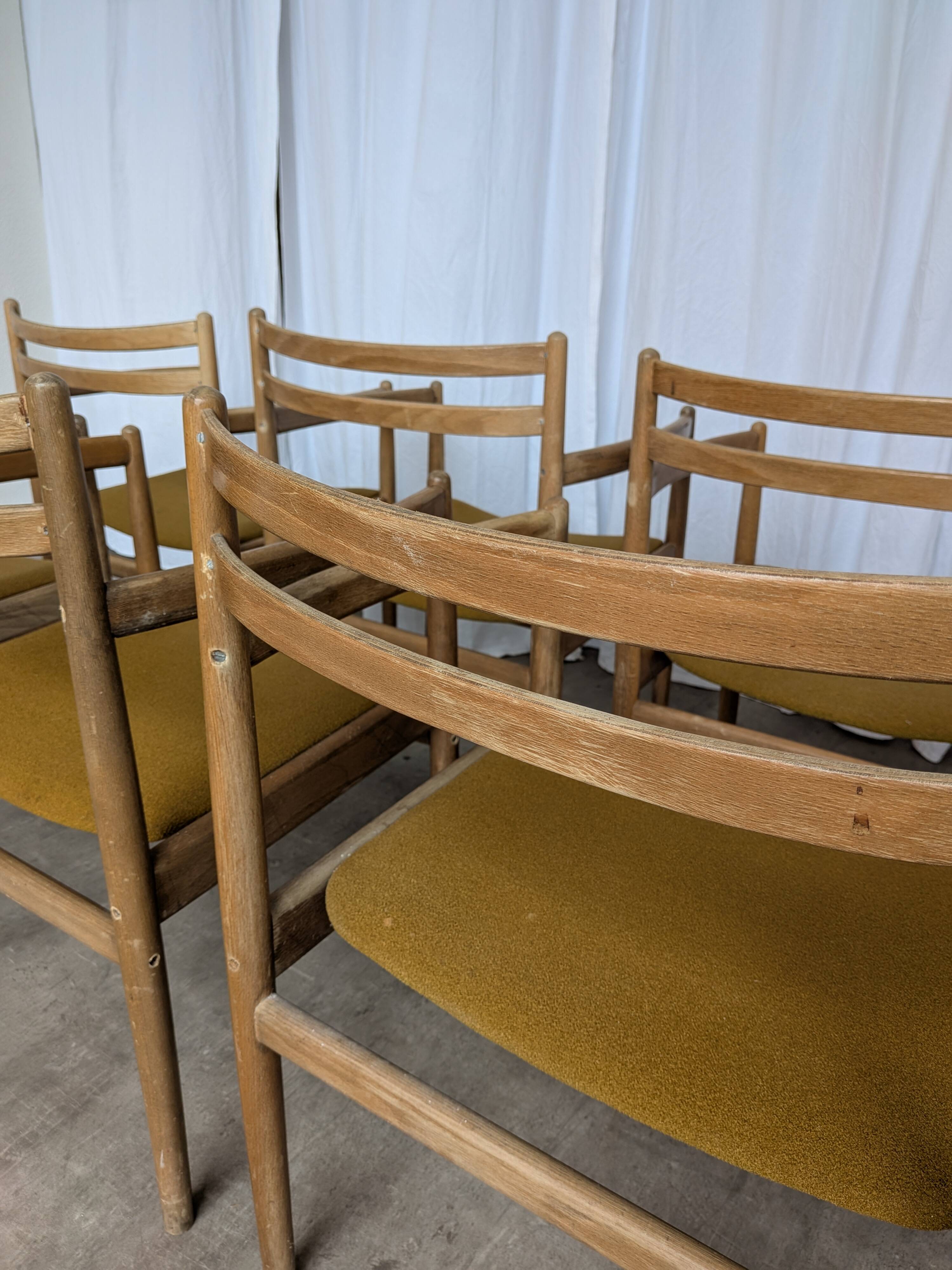 Set of 6 Mid Century STOL Kamnik Armchairs / Yugoslav Vintage Dining Chair