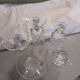 5 antique crystal flutes