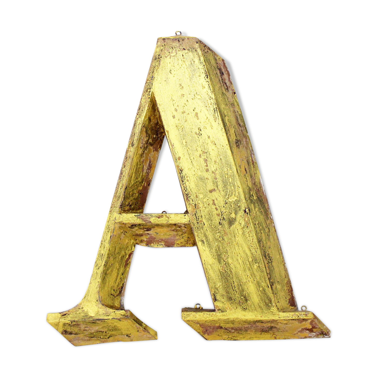 Old letter "A" metal color gold