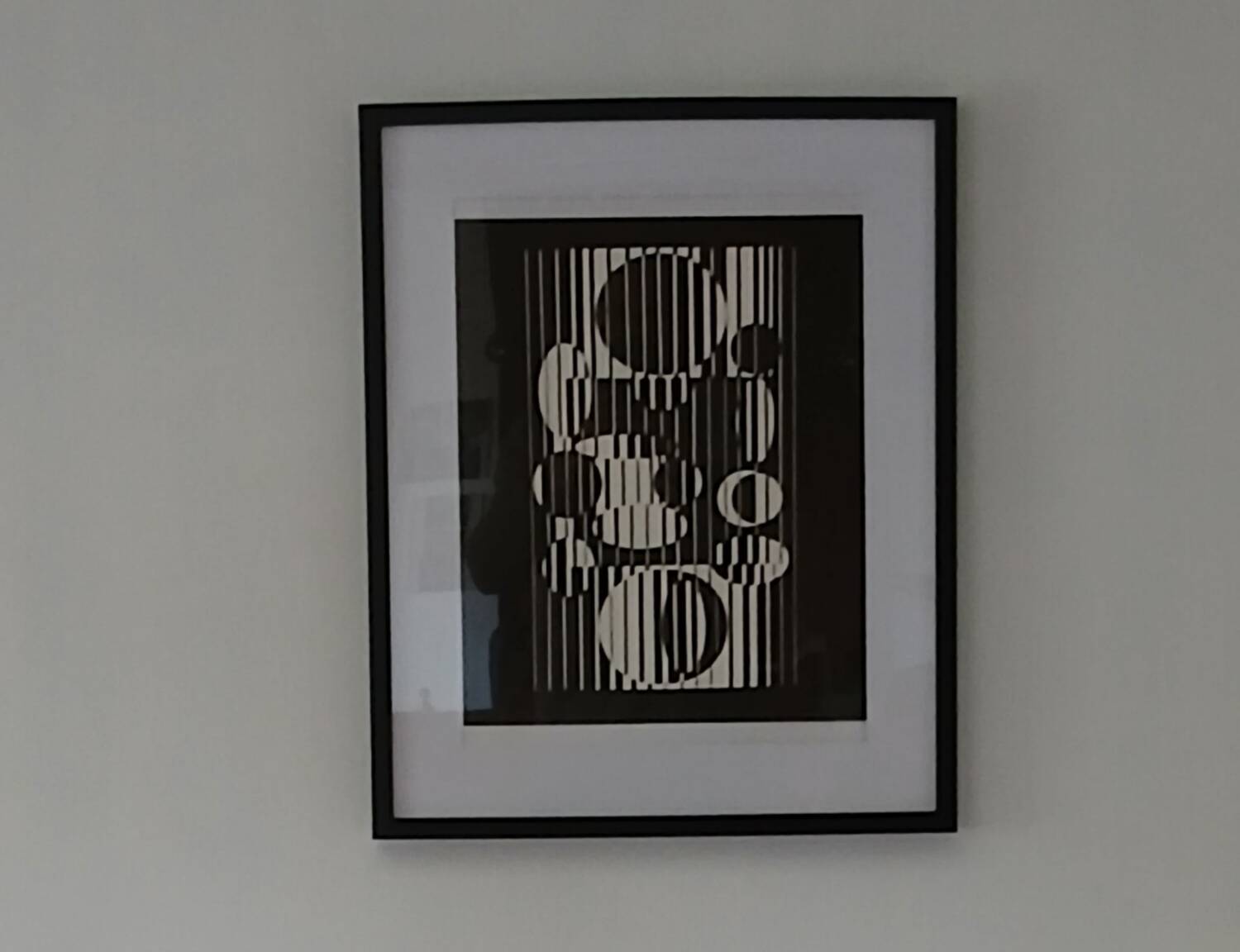 Tableau Vintage Art Optique - Victor Vasarely - Frame 50x40cm