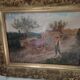 Old oil painting on canvas