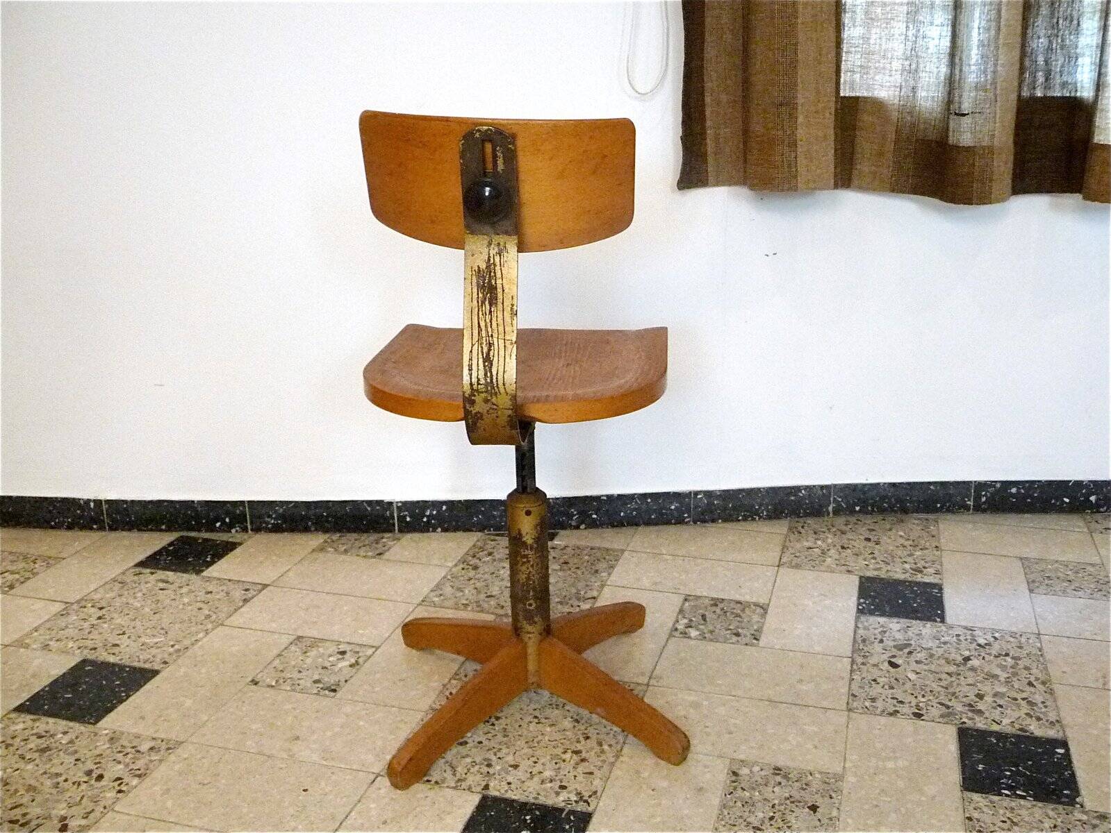 Model 350 industrial swivel desk chair by Ama Elastic, West-Germany, 1950s