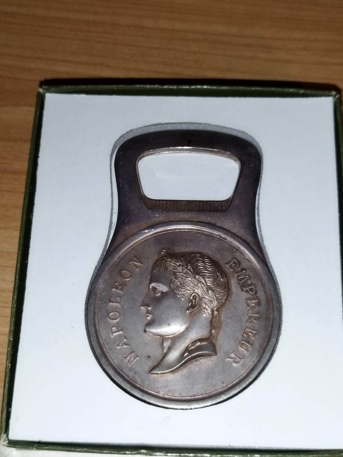 Christofle bottle opener silver metal box