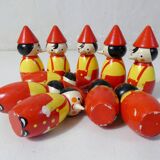 Vintage pinocchio bowling game