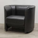 Fauteuil cabriolet Arfa en cuir noir