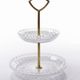 Silent servant/vintage display in moulded crystal & gilded metal from the 1970s-1980s