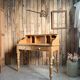 English desk with steps in solid pine (renovated)