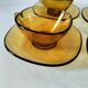 4 cups and saucers VERECO amber