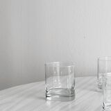 5 Clear Glass Whiskey Glasses