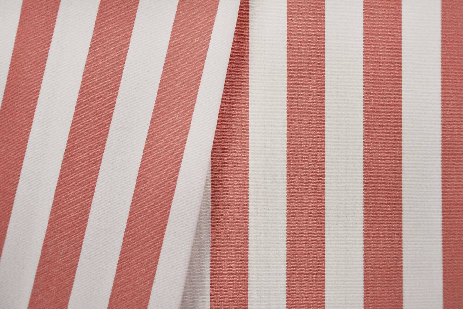 Pair of terracotta striped fabric wall sconces
