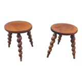 Pair of twisted foot stools