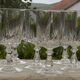 Set of 6 crystal water glasses from arques. louvre model.