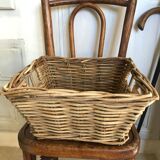 Vintage wicker square basket