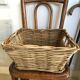Vintage wicker square basket