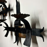 Brutalist wall candle holder from the 70s (X2)