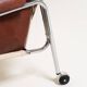 Leather and chrome-plated steel armchair, Sweden, 1960s/70s