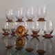 10 Art-Deco red wine glasses blown 1930