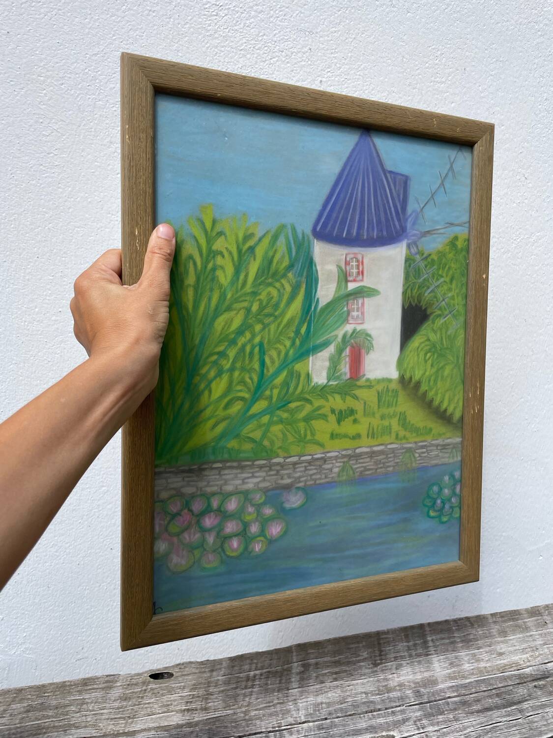Tableau paysage moulin