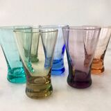 Set of 6 colored alcohol glasses