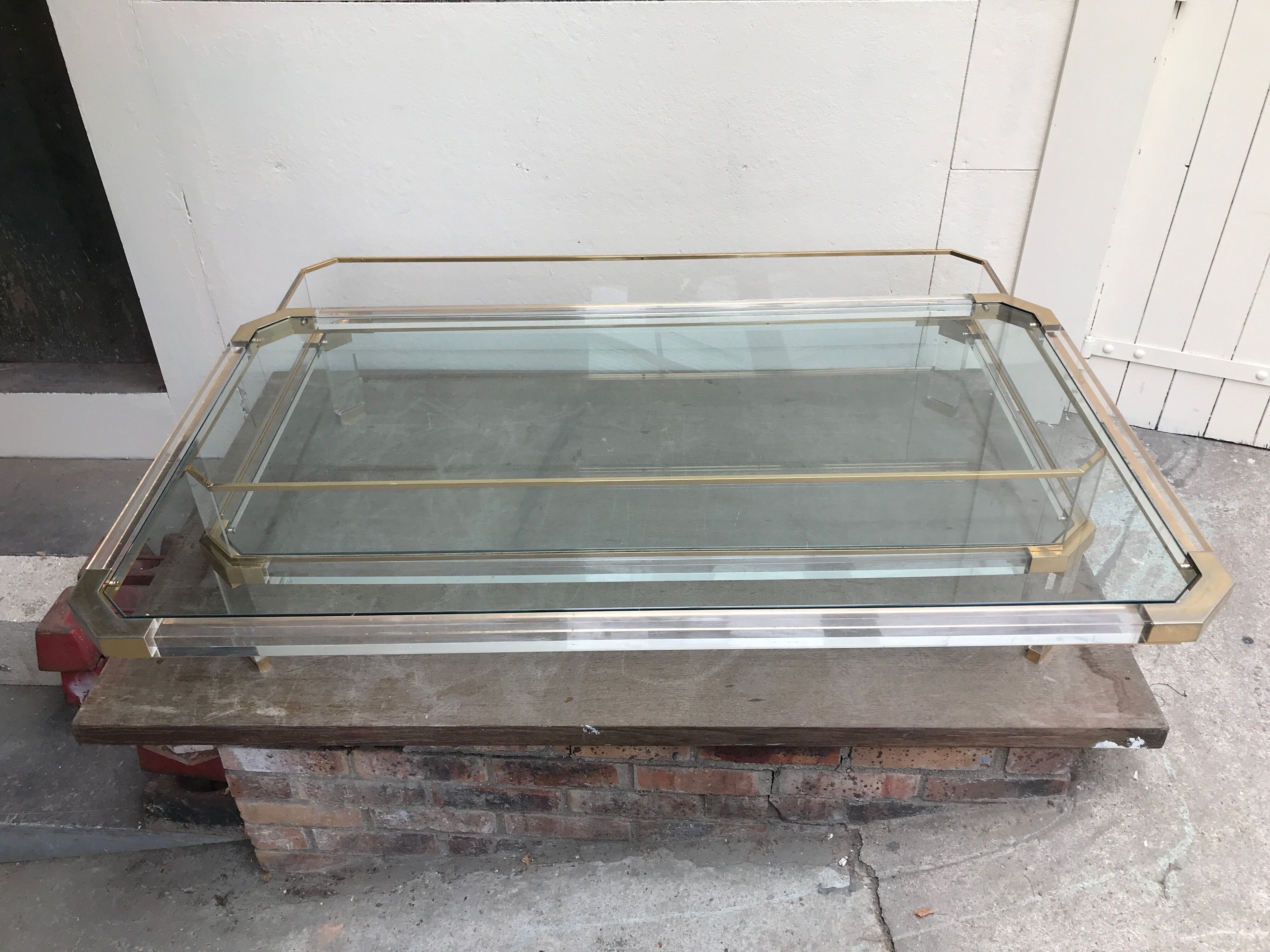 Plexiglas showcase coffee table