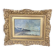 Oil on panel, impressionist coastal view