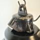 Lampe d'Usine Industrielle en Émail Noir avec Plateau en Fonte, 1960s