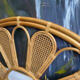 Vintage rattan headboard and peacock cannage