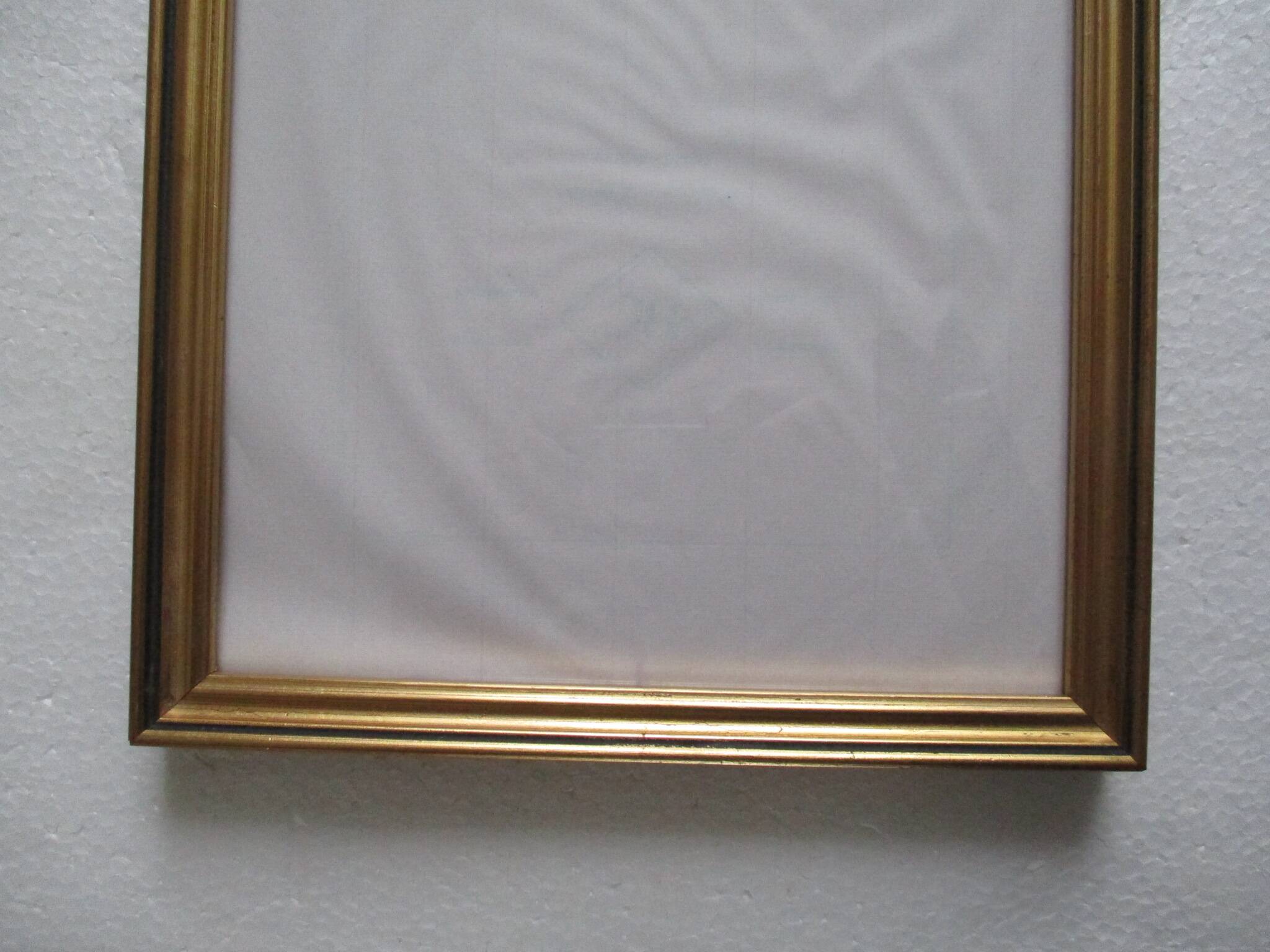 Vintage gilded wooden frame for 183 x 243 mm subject