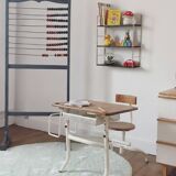 1960s black string wall shelf