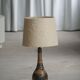 Art Nouveau table lamp in coloured terracotta by L. Hjorth, Bornholm, 1930s.
