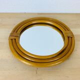 Round rattan mirror 27 cm