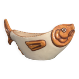 Earthenware fish sauce boat - Yvon ROY - art deco / vintage
