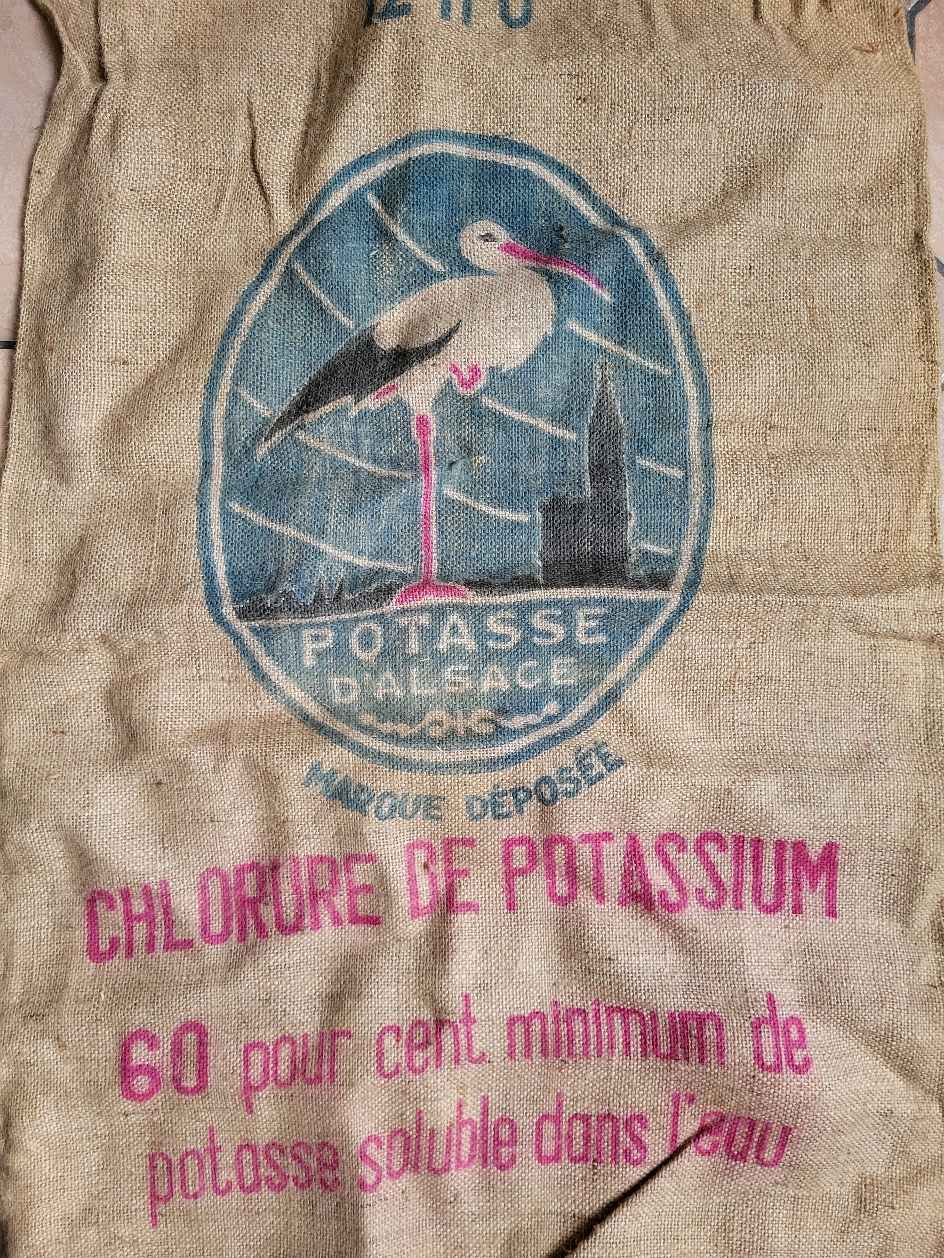 Sac en toile de jute potasse d'alsace